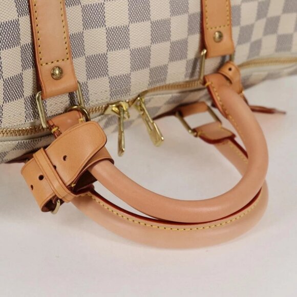 LOUIS VUITTON Damier Azur Keepall 50 Boston Bag N41430 LV Auth yk18884V - Picture 8 of 16